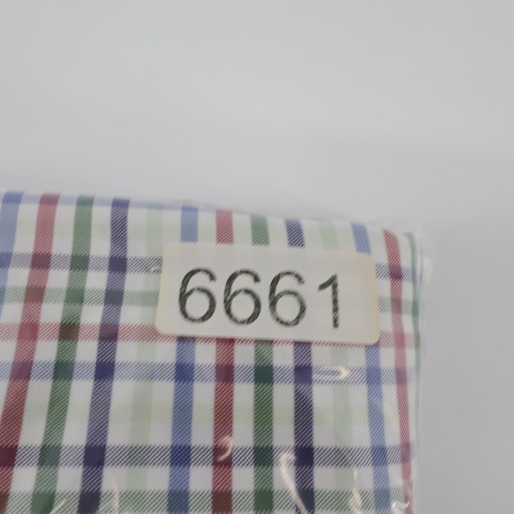 Brooks Brothers Tattersall Check Button Down Shirt Multicolor Mens Medium Flaw - Picture 9 of 9